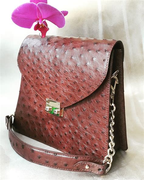 designer ostrich leather handbags